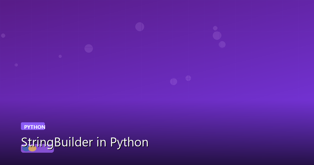 StringBuilder in Python